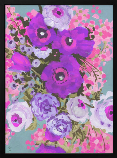 Purple And Rose Pink Bouguet - Stretched Canvas, Poster or Fine Art Print I Heart Wall Art