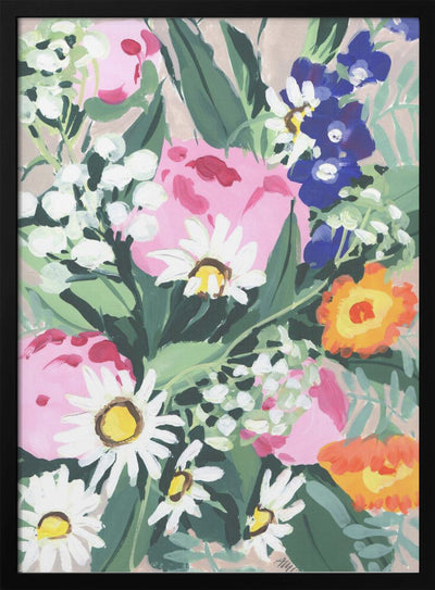 Daisies On Green Grass - Stretched Canvas, Poster or Fine Art Print I Heart Wall Art