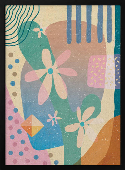 Abstraction of Flowers - Stretched Canvas, Poster or Fine Art Print I Heart Wall Art