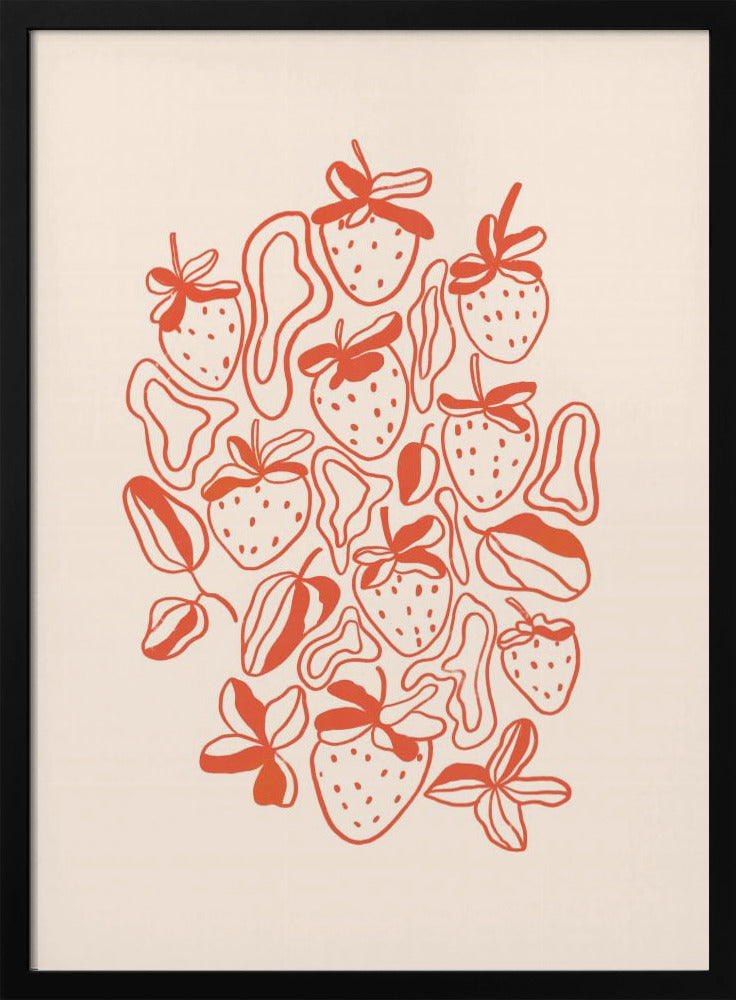 Strawberries - Stretched Canvas, Poster or Fine Art Print I Heart Wall Art