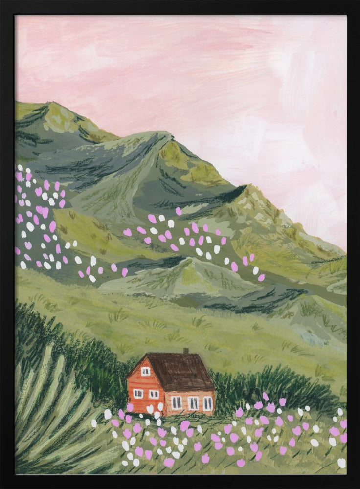 Mountain House - Stretched Canvas, Poster or Fine Art Print I Heart Wall Art