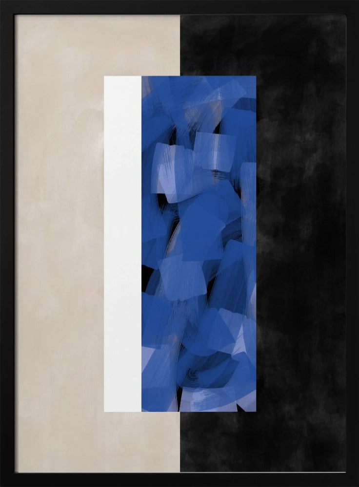 Blue Block Essence - Stretched Canvas, Poster or Fine Art Print I Heart Wall Art