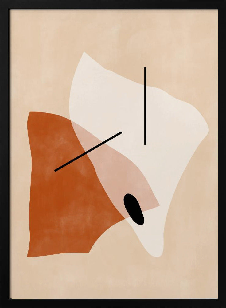 Geometric Shapes In Earthy Tones - Stretched Canvas, Poster or Fine Art Print I Heart Wall Art