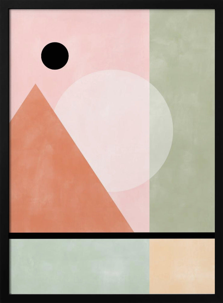 Geometric Shapes In Pastel Tones - Stretched Canvas, Poster or Fine Art Print I Heart Wall Art