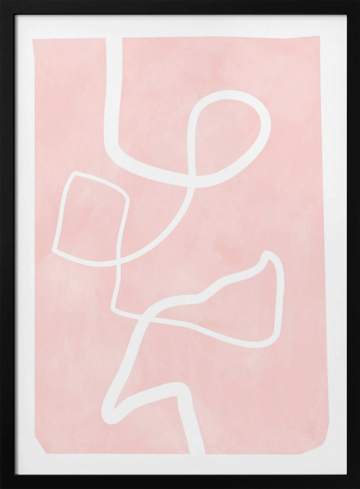 Blush Flow Lines - Stretched Canvas, Poster or Fine Art Print I Heart Wall Art
