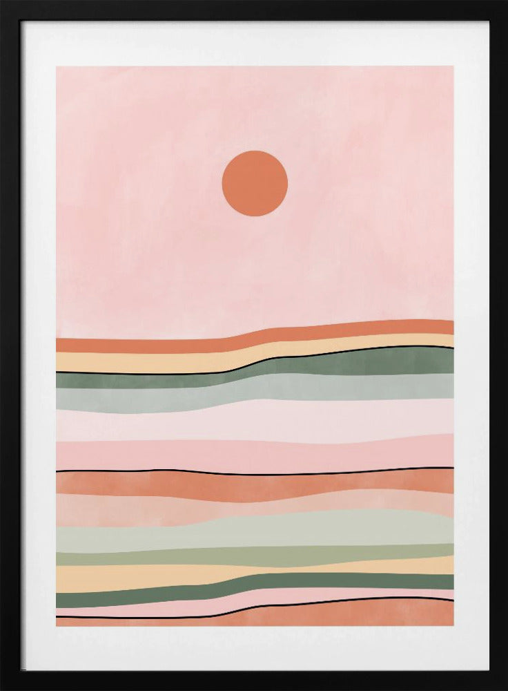 Serene Horizon Lines - Stretched Canvas, Poster or Fine Art Print I Heart Wall Art