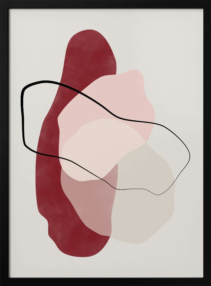 Crimson Flow - Stretched Canvas, Poster or Fine Art Print I Heart Wall Art