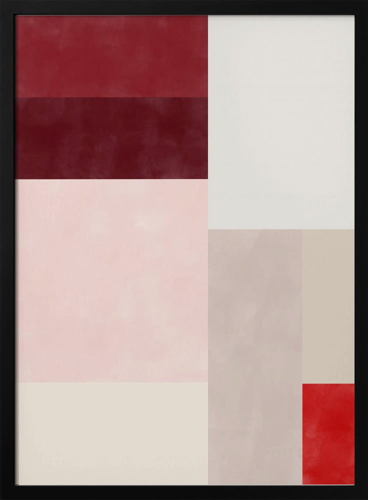 Crimson Hues Harmony - Stretched Canvas, Poster or Fine Art Print I Heart Wall Art