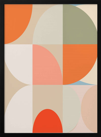 Mid Century Pastel 12 - Stretched Canvas, Poster or Fine Art Print I Heart Wall Art