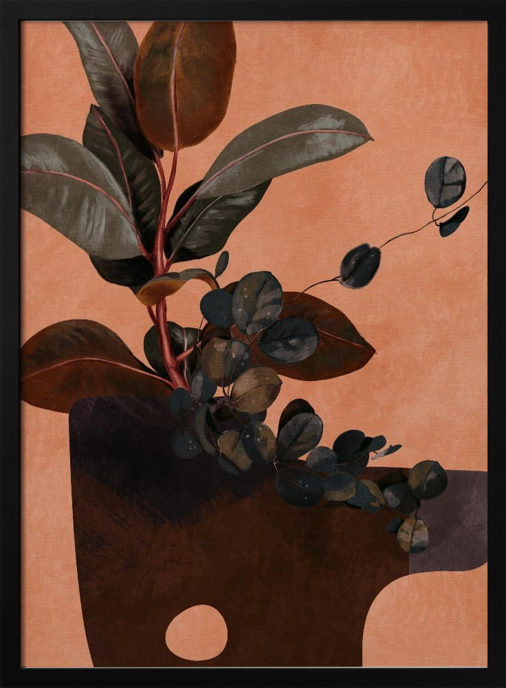 Leaves More 6 Red - Stretched Canvas, Poster or Fine Art Print I Heart Wall Art