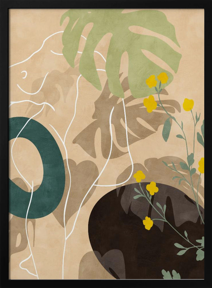 Leaves Nude 24. Januar 2021 13 Kopie - Stretched Canvas, Poster or Fine Art Print I Heart Wall Art