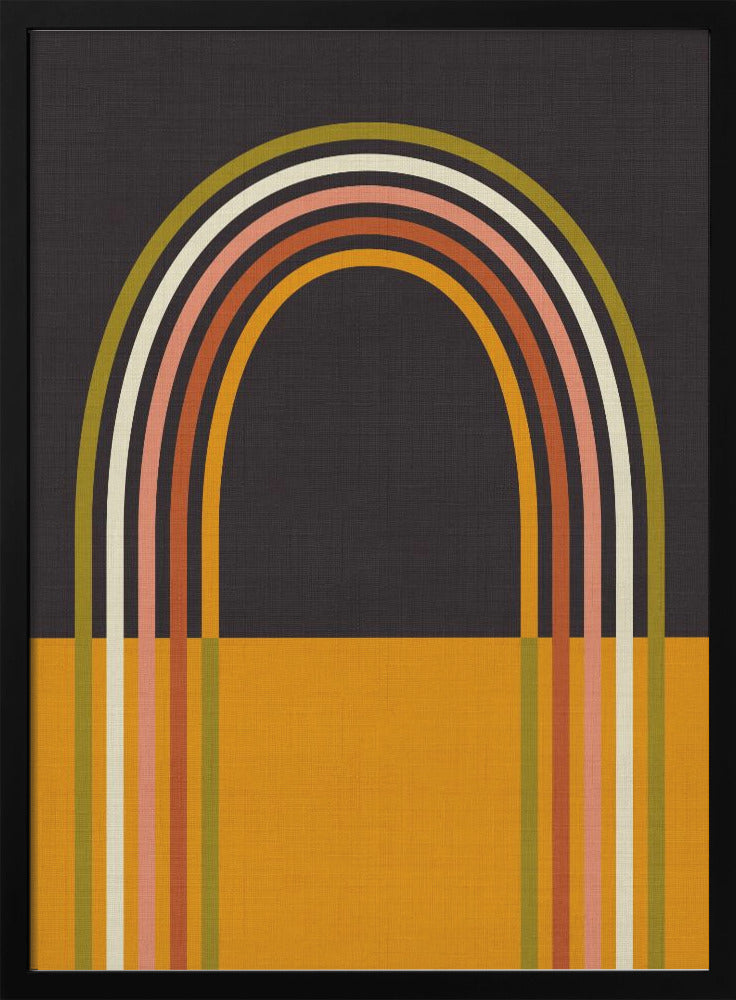 Geo Shapes Fall 21 Rainbow Arc - Stretched Canvas, Poster or Fine Art Print I Heart Wall Art