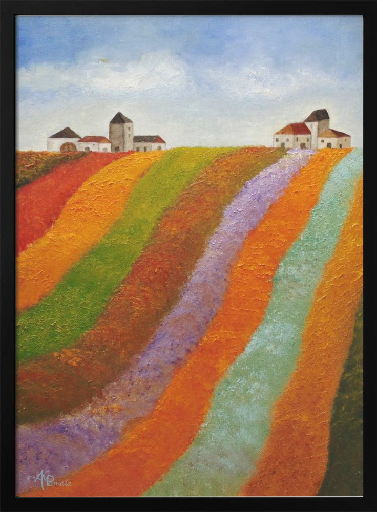 Stripy Valley - Stretched Canvas, Poster or Fine Art Print I Heart Wall Art