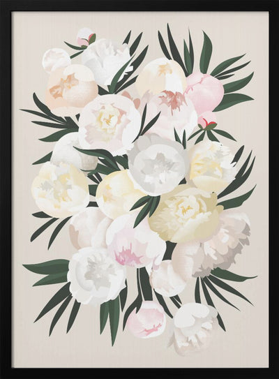 Dara bouquet in beige - Stretched Canvas, Poster or Fine Art Print I Heart Wall Art