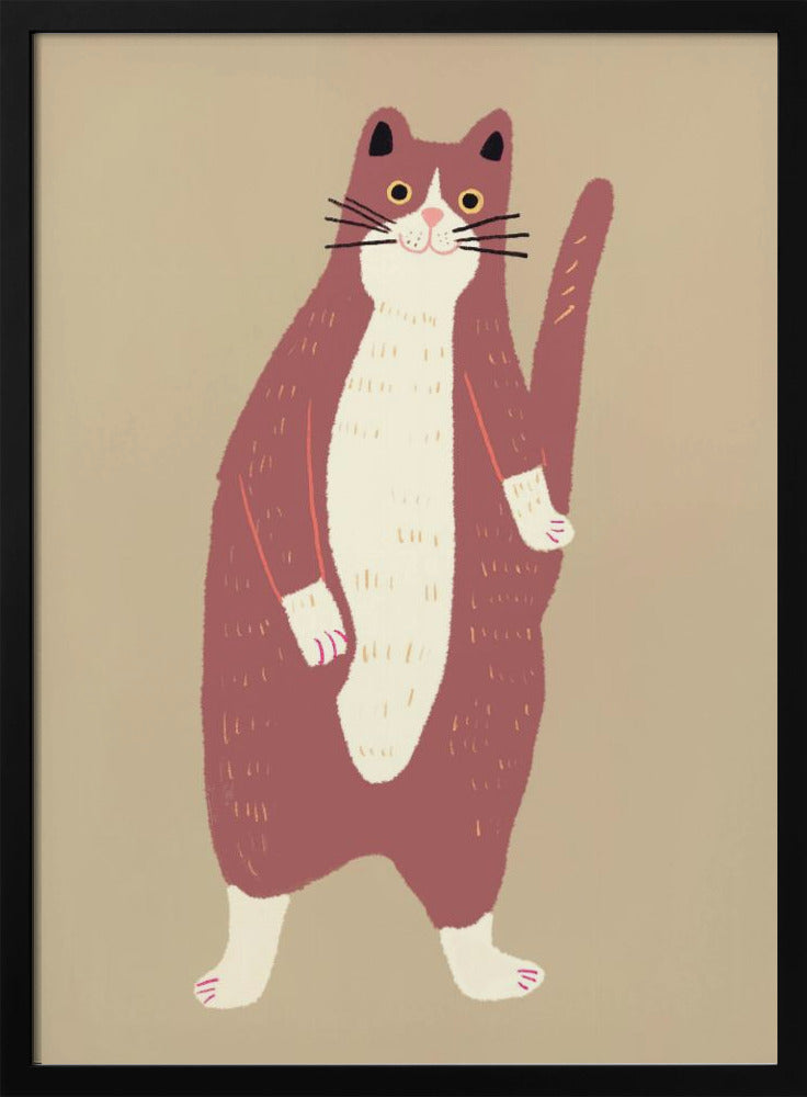 Brown and white cat - Stretched Canvas, Poster or Fine Art Print I Heart Wall Art