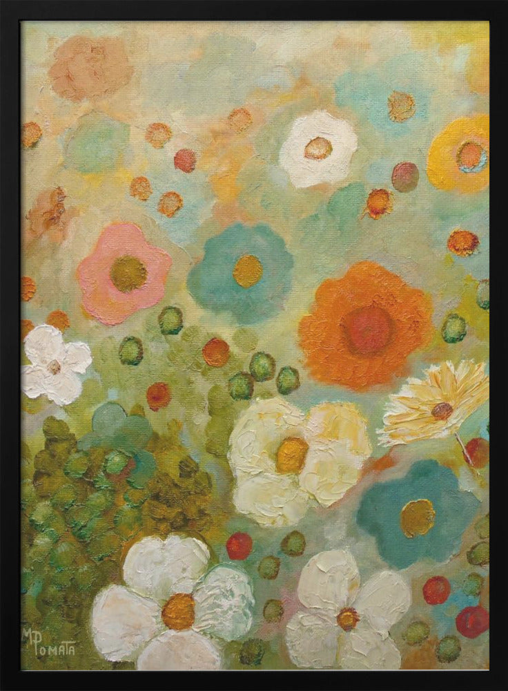 Flower Whirl - Stretched Canvas, Poster or Fine Art Print I Heart Wall Art