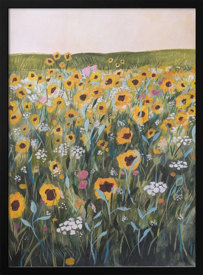 Flower Field - Stretched Canvas, Poster or Fine Art Print I Heart Wall Art