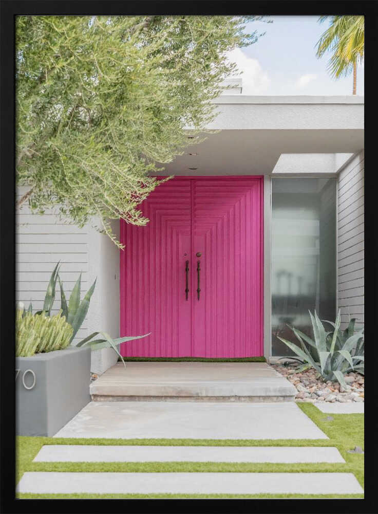Magenta Pink Doors - Stretched Canvas, Poster or Fine Art Print I Heart Wall Art