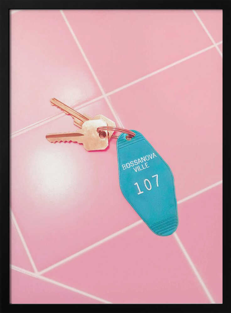 Motel Room Keys - Stretched Canvas, Poster or Fine Art Print I Heart Wall Art