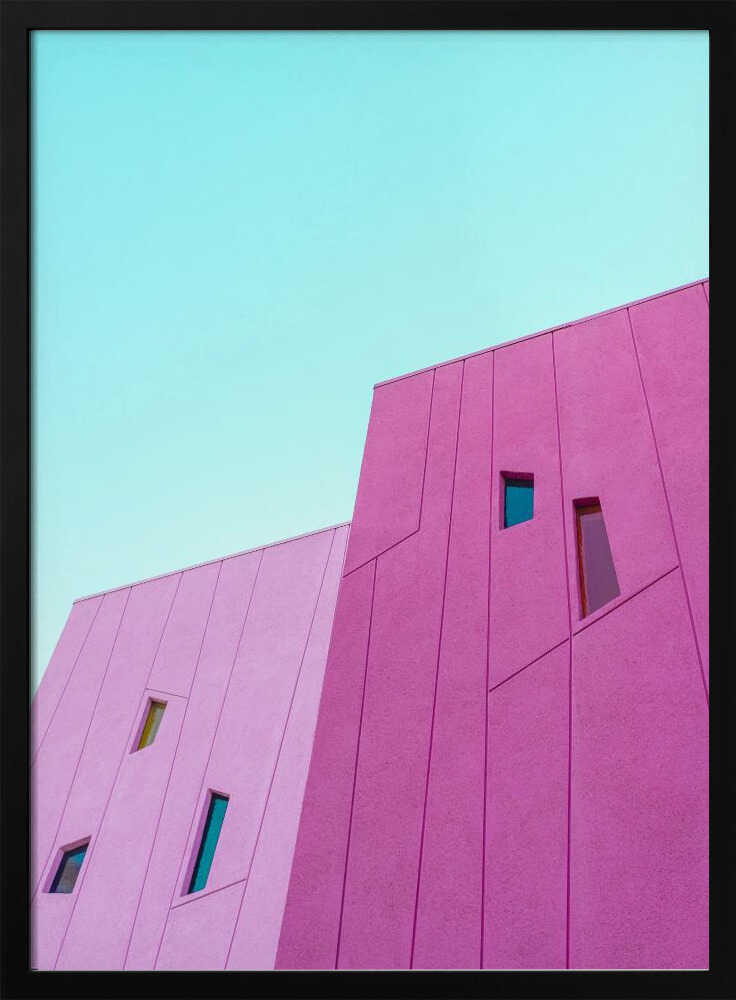 Saguaro Hotel Pink Building Walls - Stretched Canvas, Poster or Fine Art Print I Heart Wall Art