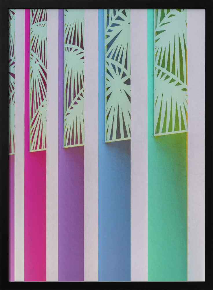 Rainbow Color Wall at The Saguaro - Stretched Canvas, Poster or Fine Art Print I Heart Wall Art