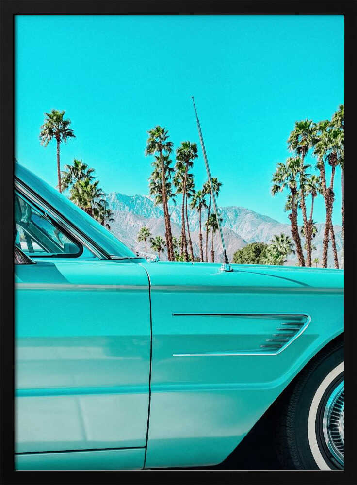 Teal Thunderbird in Palm Springs - Stretched Canvas, Poster or Fine Art Print I Heart Wall Art