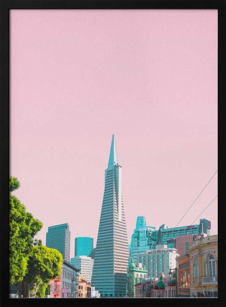 Pyramid in the City - Stretched Canvas, Poster or Fine Art Print I Heart Wall Art