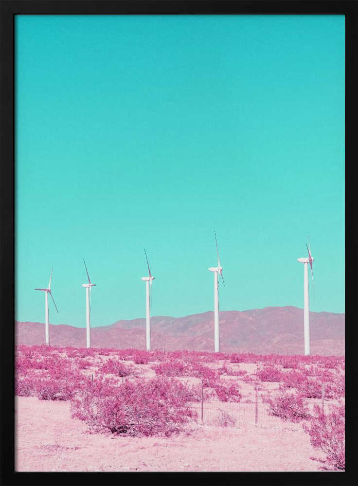 Palm Springs Windmills in the Desert - Stretched Canvas, Poster or Fine Art Print I Heart Wall Art