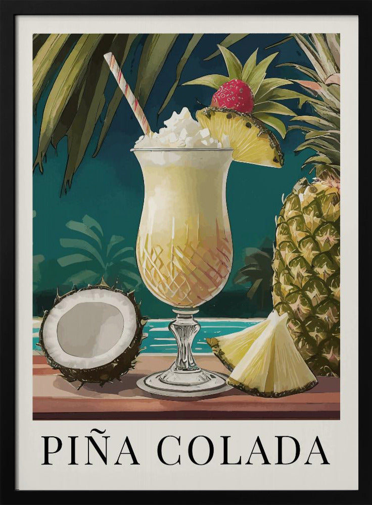 Pina Colada - Stretched Canvas, Poster or Fine Art Print I Heart Wall Art