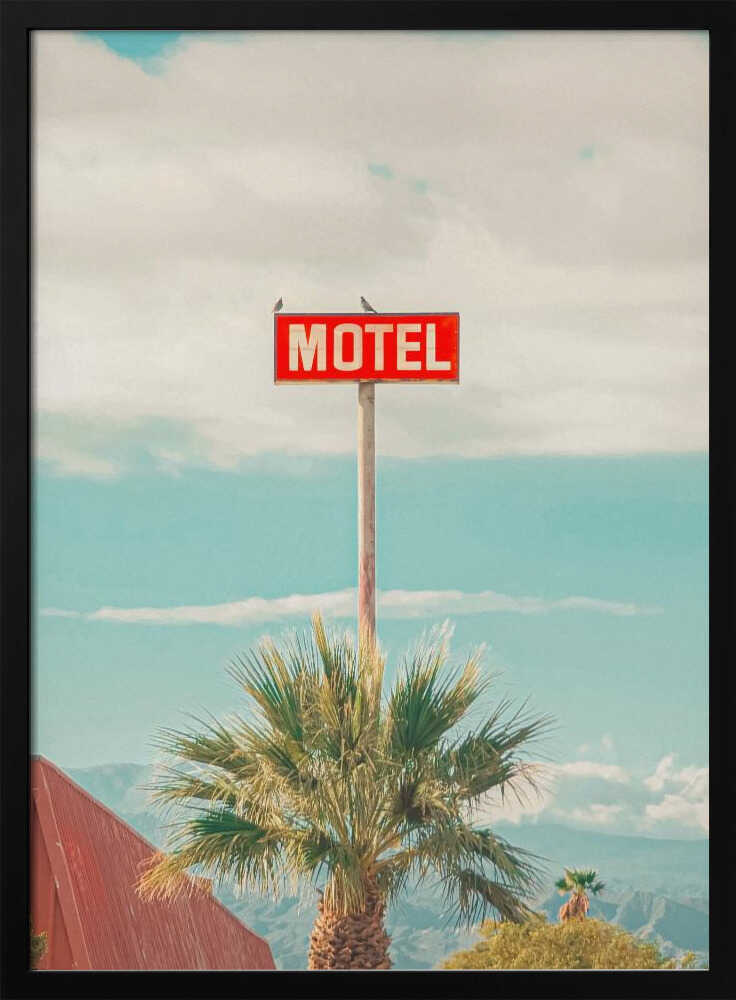 This Motel is for the Birds - Stretched Canvas, Poster or Fine Art Print I Heart Wall Art