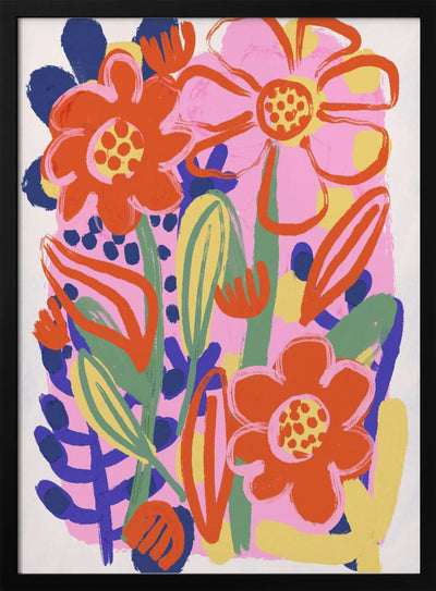 Summer Flowers No 2 - Stretched Canvas, Poster or Fine Art Print I Heart Wall Art