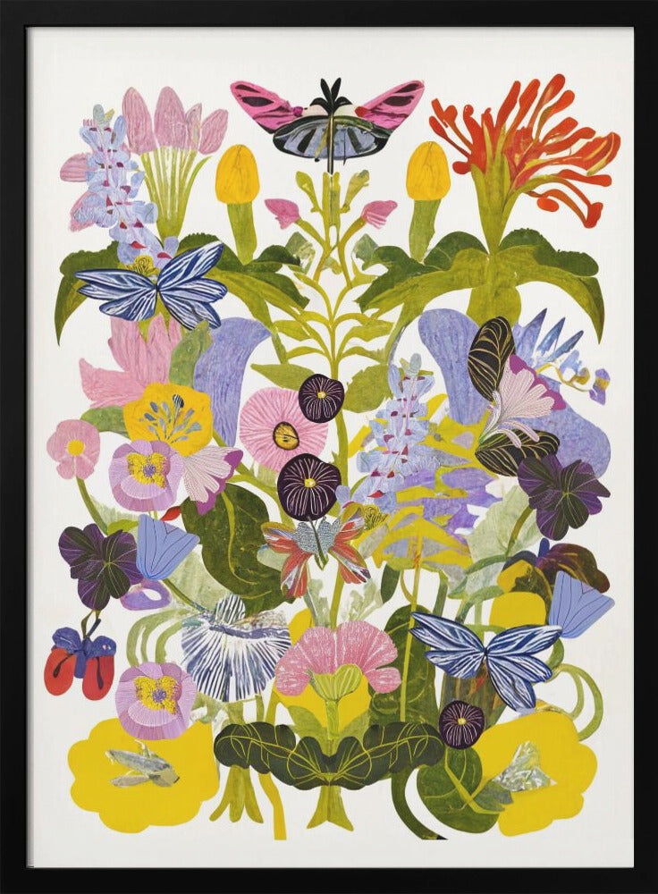 9933x14043 Din Sleeping 143 Abstract Autumn Floral.png - Stretched Canvas, Poster or Fine Art Print I Heart Wall Art