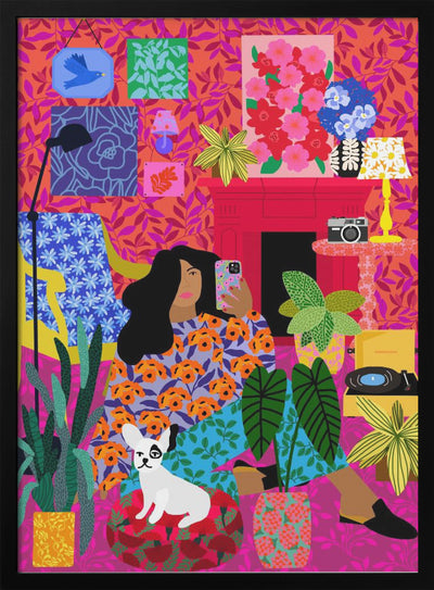 9933x14043 Din 83 Taking Selfies of Yourself - Stretched Canvas, Poster or Fine Art Print I Heart Wall Art