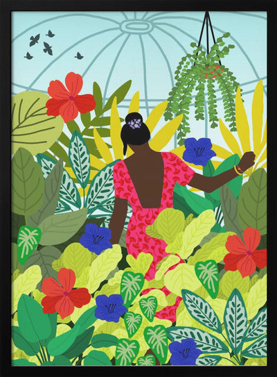 9933x14043 Din 87 Walking In My Greenhouse - Stretched Canvas, Poster or Fine Art Print I Heart Wall Art