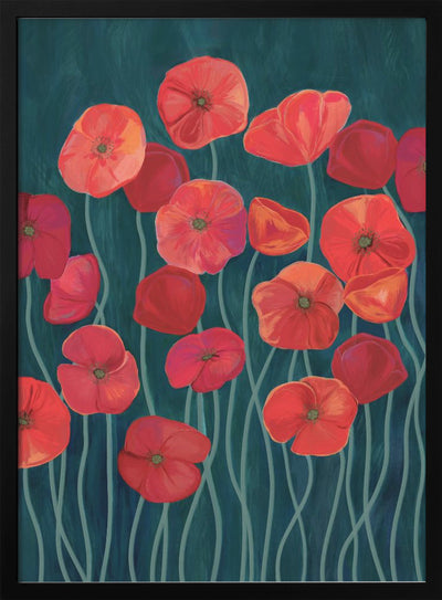 Red poppies - Stretched Canvas, Poster or Fine Art Print I Heart Wall Art