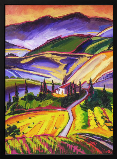 Tuscan Vineyard - Stretched Canvas, Poster or Fine Art Print I Heart Wall Art