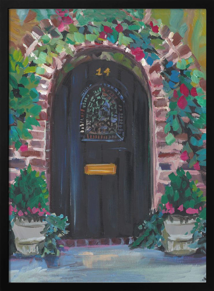 Black Door - Stretched Canvas, Poster or Fine Art Print I Heart Wall Art