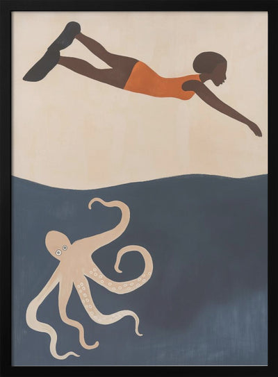 The Diver - Stretched Canvas, Poster or Fine Art Print I Heart Wall Art