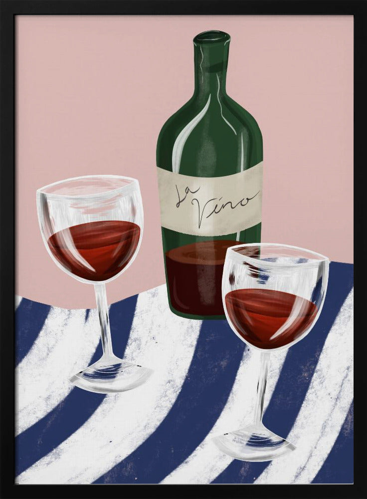 Wine time - Stretched Canvas, Poster or Fine Art Print I Heart Wall Art