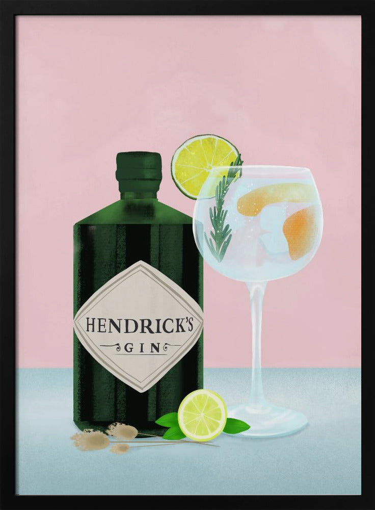 Gin Tonic - Stretched Canvas, Poster or Fine Art Print I Heart Wall Art