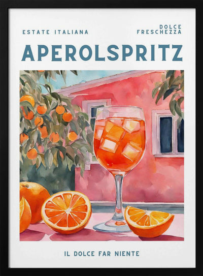 Aperol Spritz - Stretched Canvas, Poster or Fine Art Print I Heart Wall Art