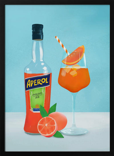 Aperol Spritz - Stretched Canvas, Poster or Fine Art Print I Heart Wall Art