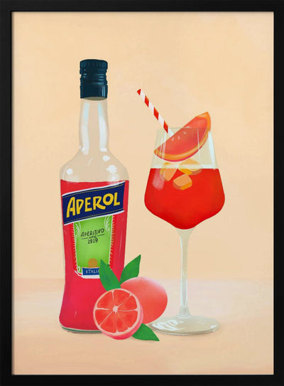 Aperol Spritz - Stretched Canvas, Poster or Fine Art Print I Heart Wall Art