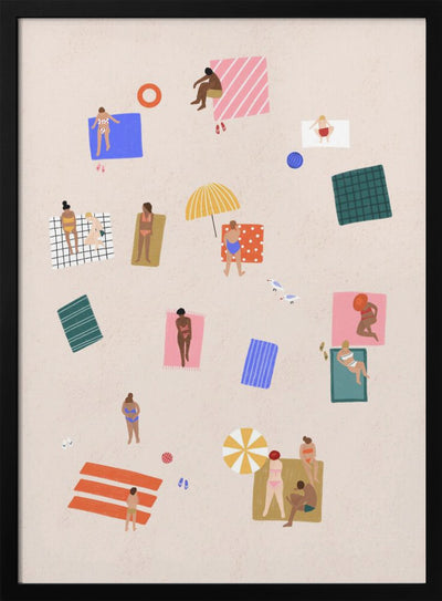 The Beach - Stretched Canvas, Poster or Fine Art Print I Heart Wall Art