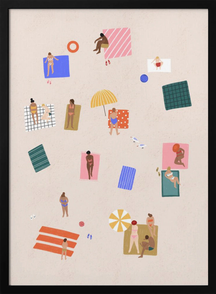 The Beach - Stretched Canvas, Poster or Fine Art Print I Heart Wall Art