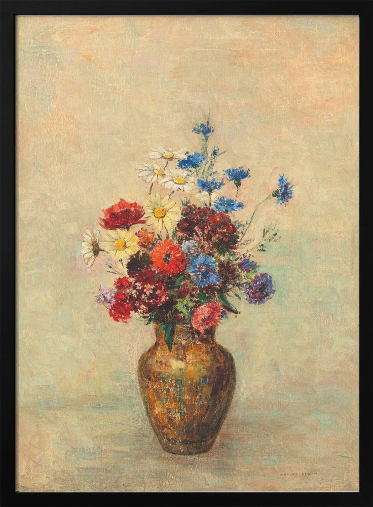 Flowers In a Vase - Stretched Canvas, Poster or Fine Art Print I Heart Wall Art