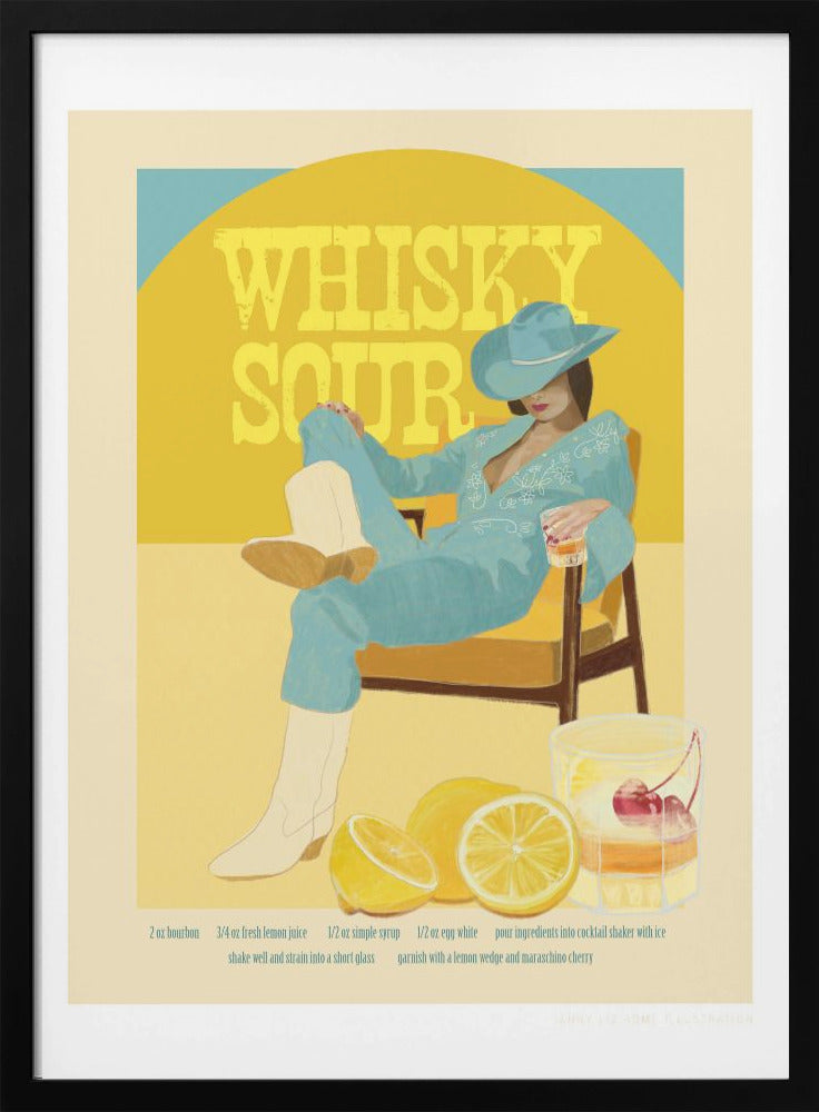 Jlr Cocktails Whiskysour Copy - Stretched Canvas, Poster or Fine Art Print I Heart Wall Art