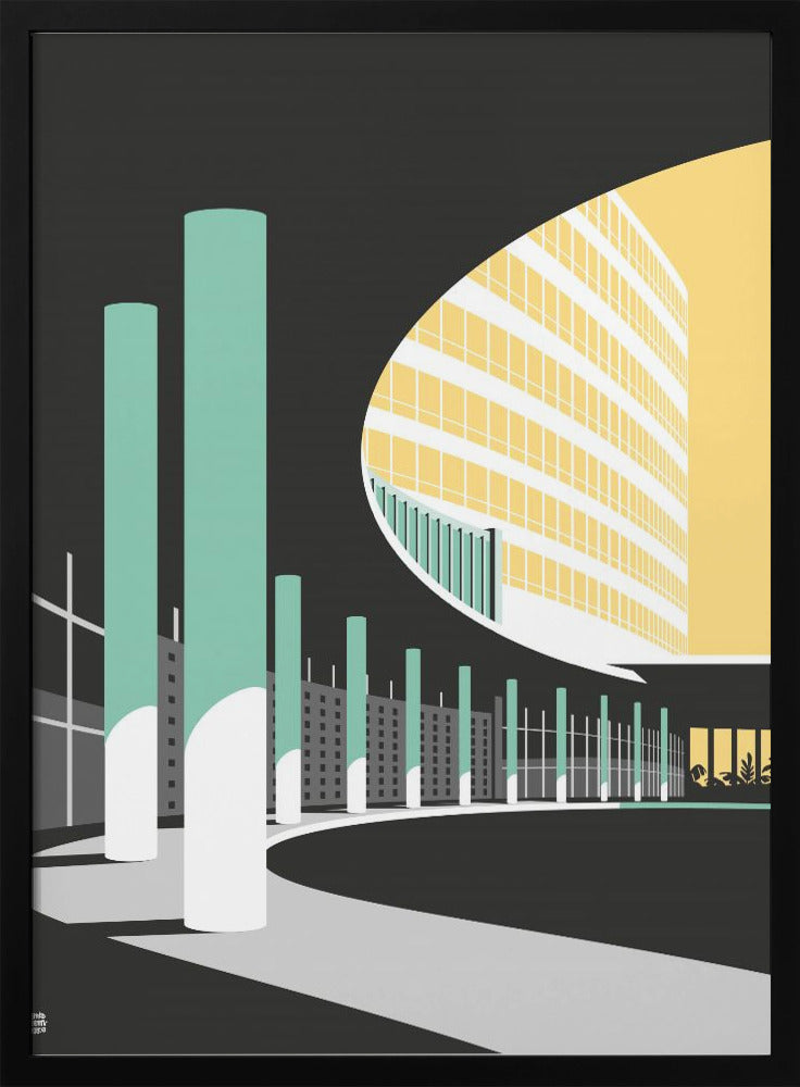 Miami Fontainbleu Entrance - Stretched Canvas, Poster or Fine Art Print I Heart Wall Art