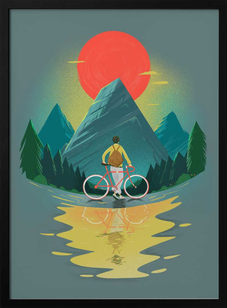 Mountain Range Riding - Stretched Canvas, Poster or Fine Art Print