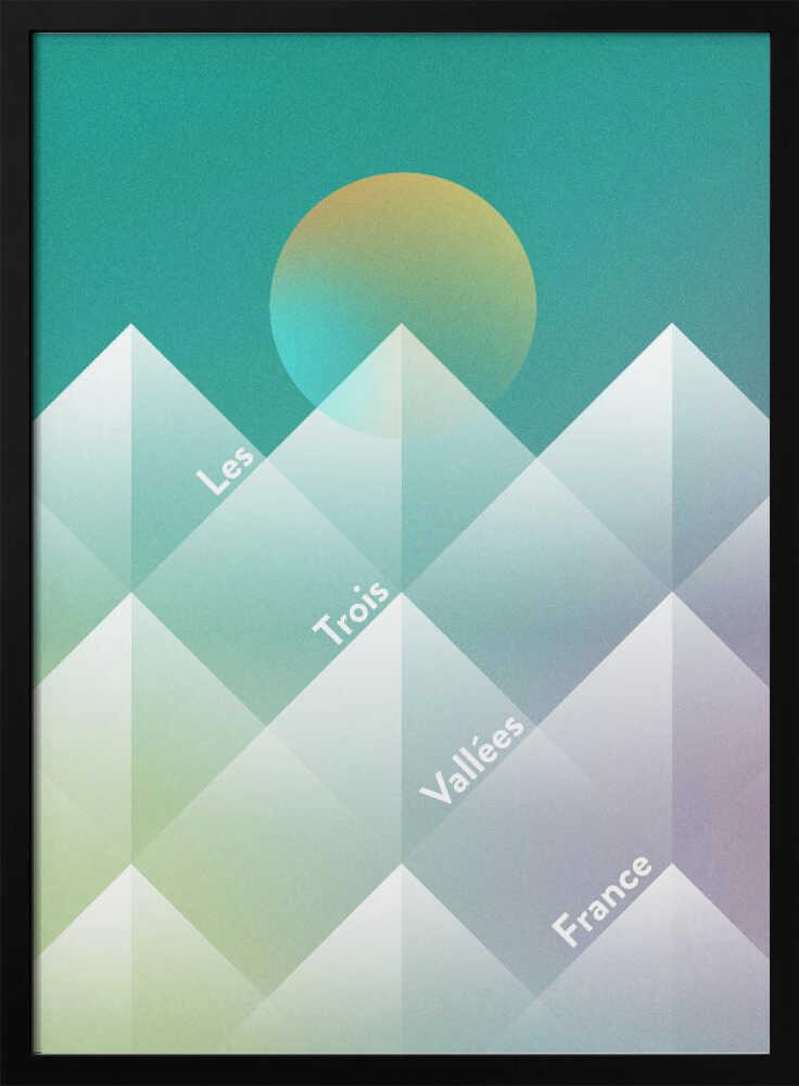 The Three Valleys Ski - Stretched Canvas, Poster or Fine Art Print